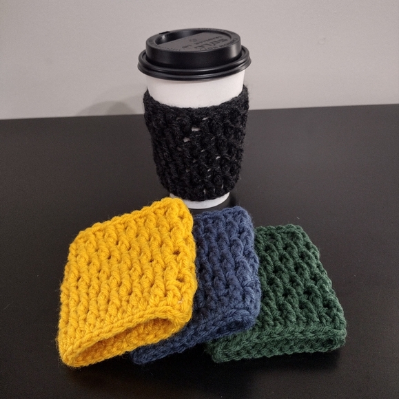 Handmade Crochet Coffee Koozie - Picture 3 of 4